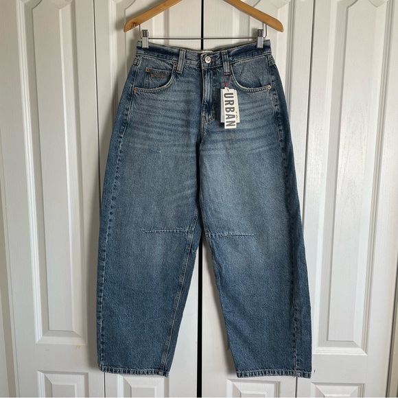 BDG Denim - NWT BDG Logan Loose Barrel Jeans Women’s 27 Blue Denim Buckle Baggy Boyfriend